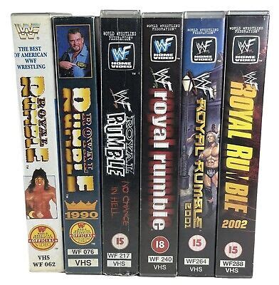 WWF WWE Royal Rumble 1989 1990 1999 2000 2001 2002 Wrestling VHS Tapes