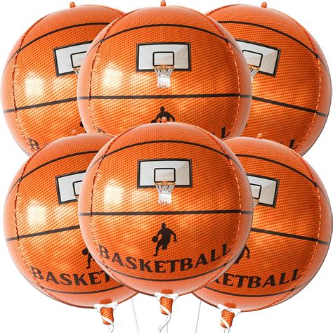 KatchOn, Big 22 Inch Basketball Balloons - Pack of 6, Basketball Foil ...