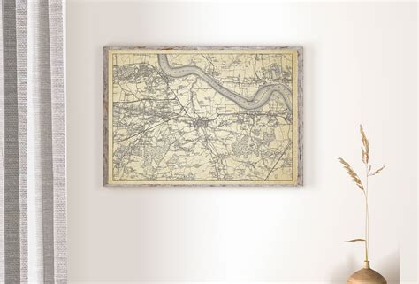 Old Map Of The Environs Of Dartford Kent 1898 Etsy Uk
