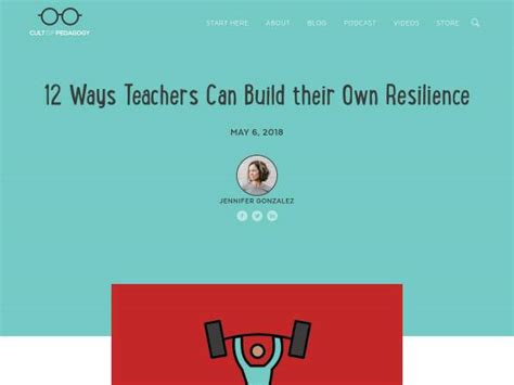 12 Ways Teachers Can Build Their Own Resilience Resources