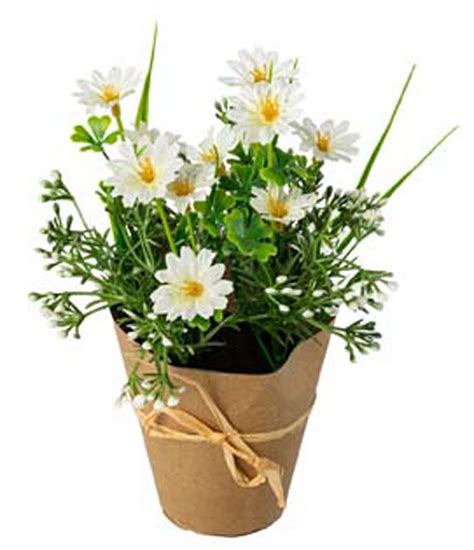 Marguerite Factice En Pot H 20 Cm D 15 Cm Site Artificielles