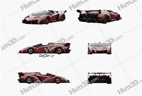 Lamborghini Veneno Roadster Blueprint Template Dmodels Org