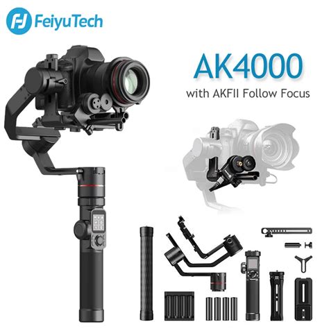 Feiyutech Ak4000 3 Axis Handheld Gimbal Stabilizer 4kg Payload With