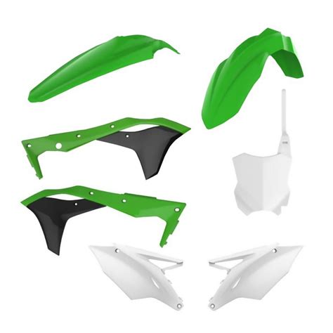 Kit Plástico Kxf 250 17 20 Polisport Verde Branco Submarino