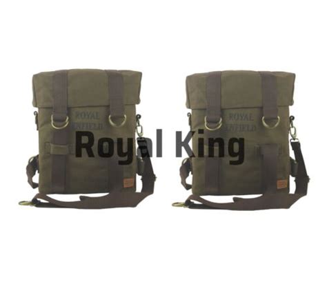 Royal Enfield Old Classic 350cc And 500cc Dark Olive Military Pannier