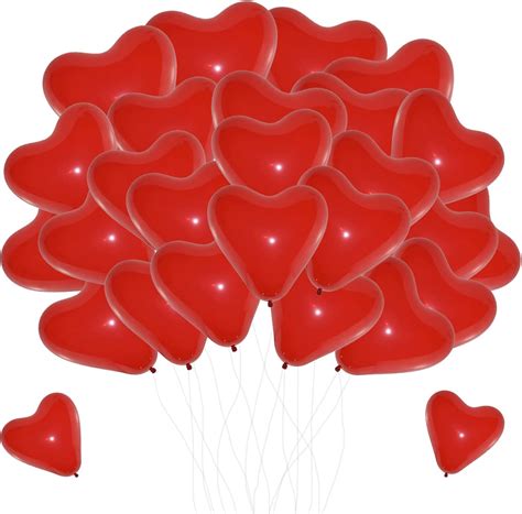 Pcs Palloncini A Forma Di Cuore Rosso Pollici Palloncini A Forma