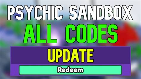 New Psychic Sandbox Codes Roblox Psychic Sandbox Codes November