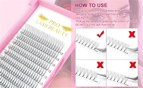 Amazon Premade Fans Eyelash Extensions D D Short Stem