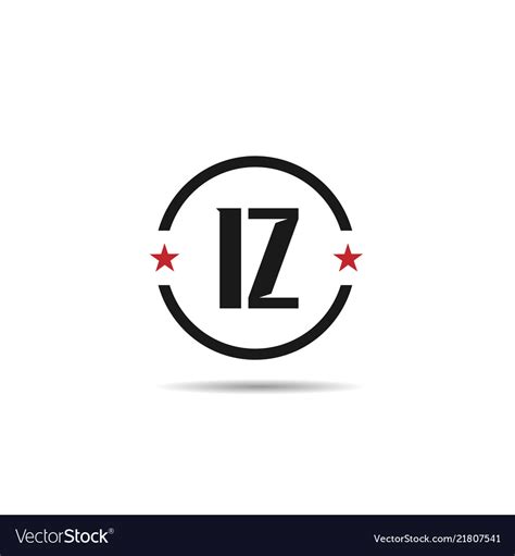 Initial Letter Iz Logo Template Design Royalty Free Vector