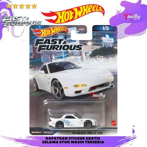 Jual Hot Wheels Premium Mazda RX 7 FD HKS Putih Fast Furious Collector