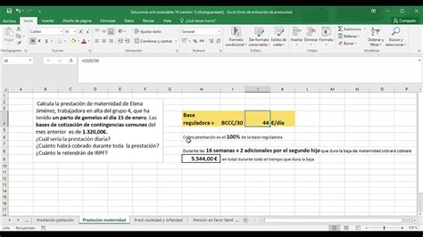 Cálculo de prestación por paternidad Otero Group