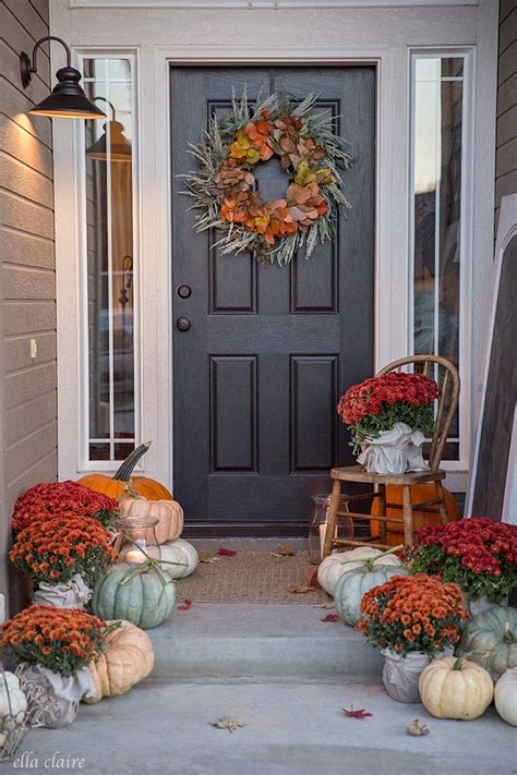 Vintage Fall Front Porch Decor Pumpkin