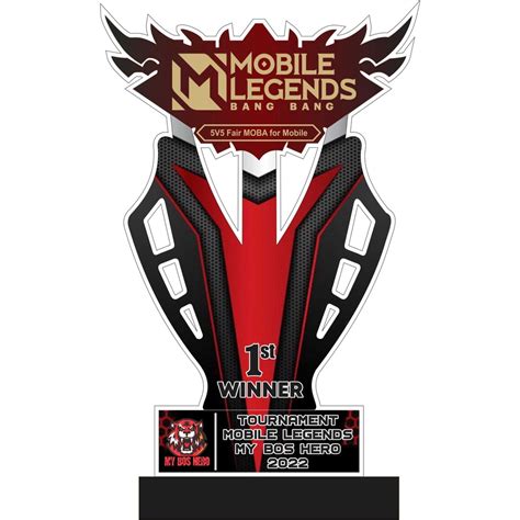 Jual Trophy Piala Plakat Mobile Legends Bahan Akrilik Mm Dan Mm Free