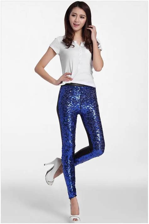 Glitter Fashion Workout Women Legging Pants Cheap Glitter Spandex Pants