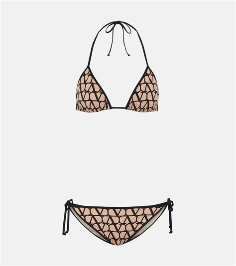 Monogram Bikini In Neutrals Valentino Mytheresa