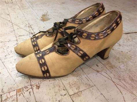 1920s Charleston Heels Edwardian Antique Vintage Womens Shoes Women Shoes Edwardian Shoes