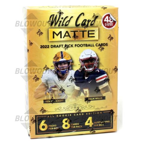 Wild Card Matte Gold Football Mega Box