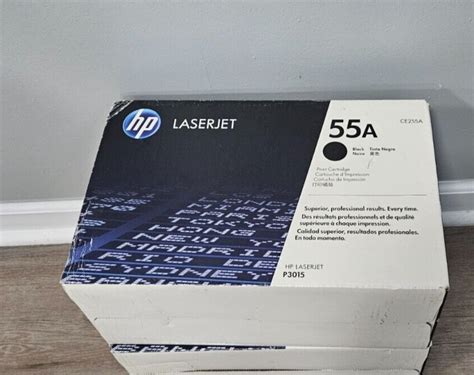 Hp 55a Black Toner Cartridge Ce255a Ebay