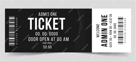 Premium Vector Creative Simple Ticket Template Design For Events