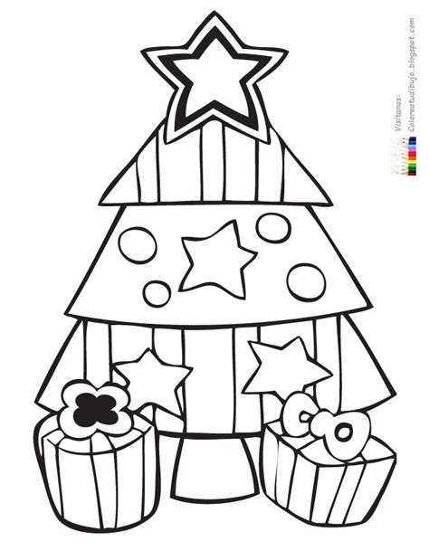 Árbol de navidad para colorear y pintar COLOREA TUS DIBUJOS