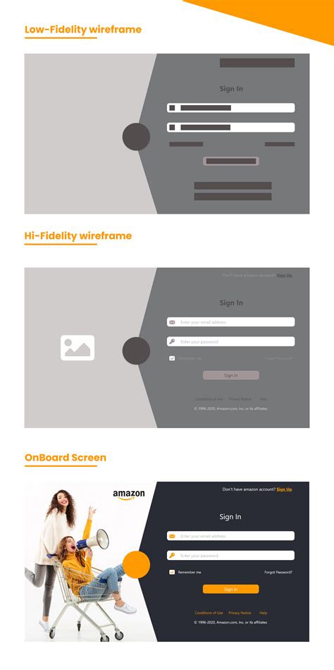 amazon login page redesign on Behance