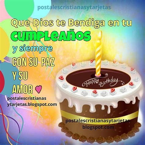 Tarjeta Feliz Cumpleaños Dios Te Bendiga Postales Cristianas Y Tarjetas