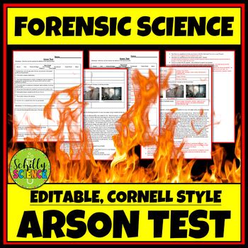 Forensic Arson Test Answer Key By Schilly Science Tpt