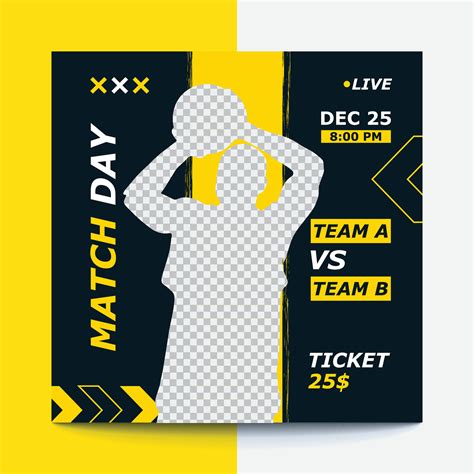 Game Day Social Media Post Design Template 28651387 Vector Art At Vecteezy