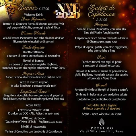 Capodanno Profumo Spazio Sensoriale Ristorante Roma Nord