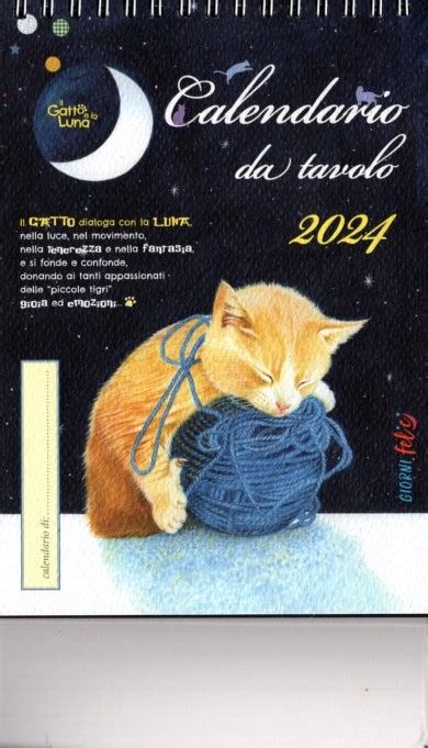 Calendario Da Tavolo 2024 IL GATTO E LA LUNA Libreria Itinerante IL