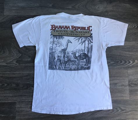 Banana Republic Shirt 80s Vintage Travel Safari Clothing Pocket Dock