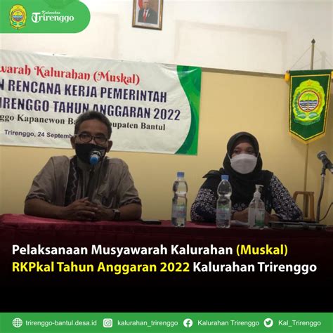 Pelaksanaan Musyawarah Kalurahan Muskal Rkpkal Tahun Anggaran