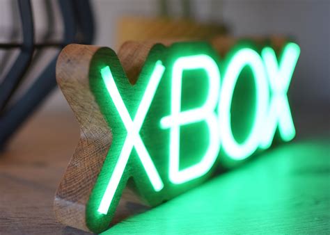 Wooden Xbox Neon Sign / Led Neon Sign Symbol / Wooden RGB - Etsy