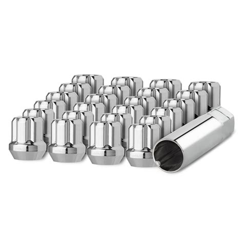 24 Chrome 14x2 Open End Duplex Spline Tuner Lug Nuts For Aftermarket Wheels Ebay