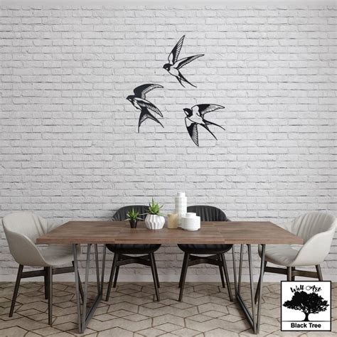 Swallows Metal Wall Art Metal Wall Decor Birds Art Piece Etsy