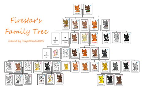 Warrior Cats~Firestar's Family Tree by PurplePanda608 on DeviantArt