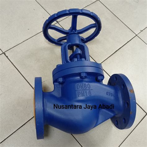 Jual Globe Valve PN 16 Flange 3 Inchi DN 80 Cast Iron 220 Celcius