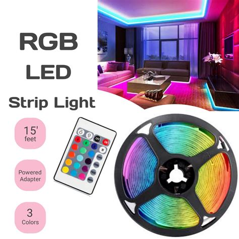 Color Changing Led Light Strip With Remote Control Shelly Lighting