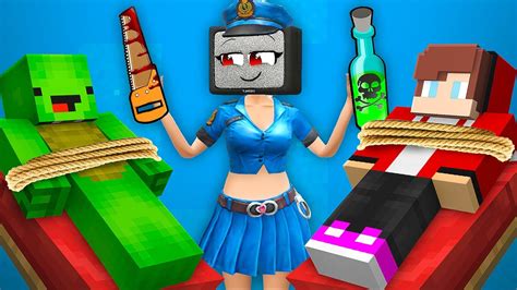 TV Woman Nurse Trapped Mikey And JJ In Minecraft Maizen YouTube