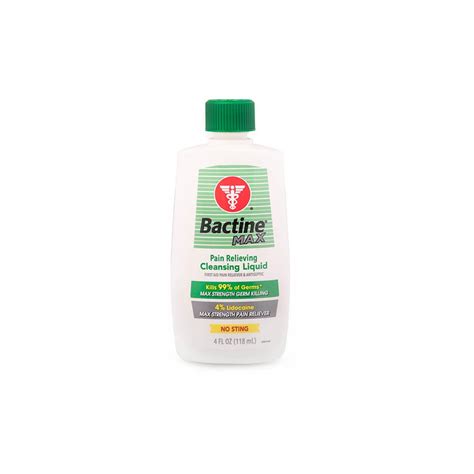 Bactine Max — First Aid Anesthetic And Antiseptic — 4oz Squeeze Bottle