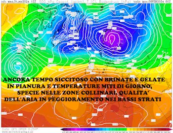 ANCORA TEMPO SICCITOSO CON BRINATE E GELATE IN PIANURA E TEMPERATURE