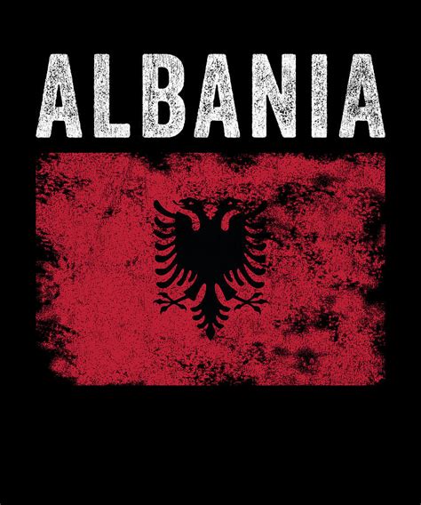 Albania Flag Distressed - Albanian Flag Digital Art by Kasper Holck ...