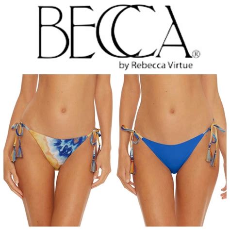 BECCA Swim Nwt Becca Over The Rainbow Demi Reversible Tie Side Hipster Bikini Bottoms Poshmark
