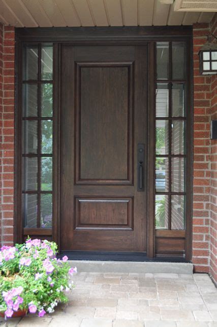 Wood Grain Fiberglass Exterior Doors Glass Door Ideas