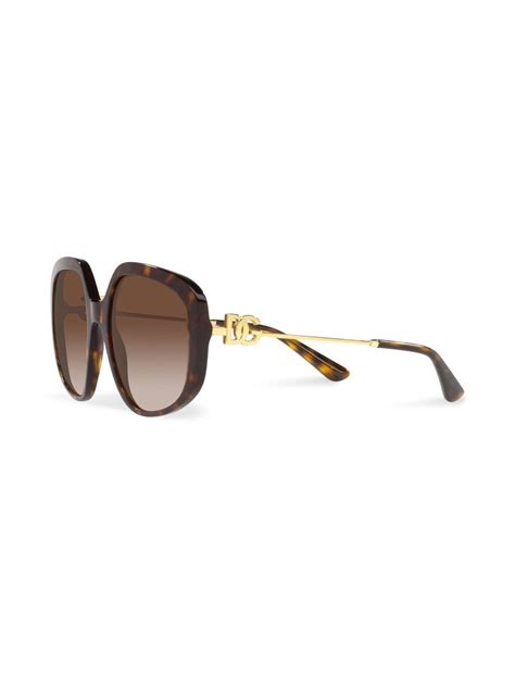 Dolce And Gabbana Eyewear Dg Light Oversize Frame Sunglasses Farfetch