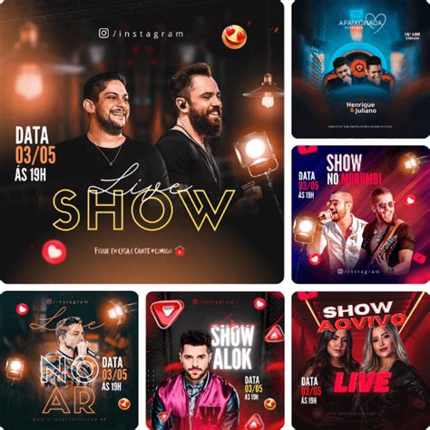 Posts para Shows e Eventos Pack Canva 30 Artes EditÃƒÆÃâÃƒâ