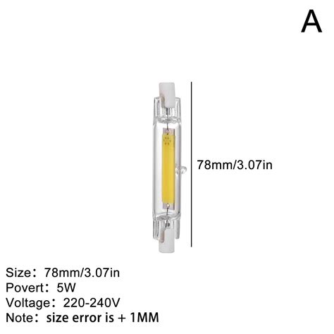 Led R7s Glass Tube Cob Bulb 78mm 5w 118mm 10w R7s Corn Lamp J78 J118