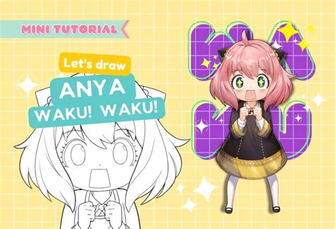 Lets Draw Anya WAKU WAKU LUNAR MIMI