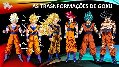 Todas As TransformaÇÕes De Goku Youtube