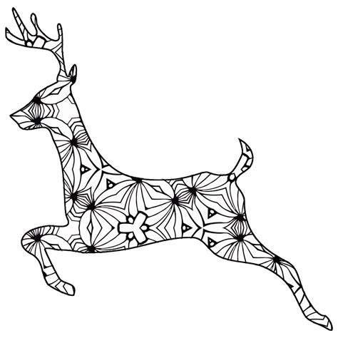 Coloriages Cerf de Noël Coloriages pour enfants WONDER DAY